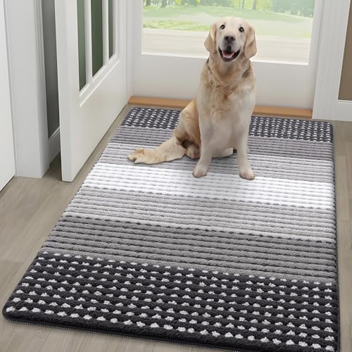 Kitinjoy Indoor Outdoor Door Mat, 48x30 Non-Slip Dirt Trapper Doormats by Kitinjoy