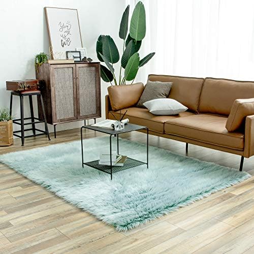 Ashler Faux Fur Rug, Fluffy Shaggy Area Rug Ultra Soft 5 x 7 Feet Rectangle Fur - Image 5