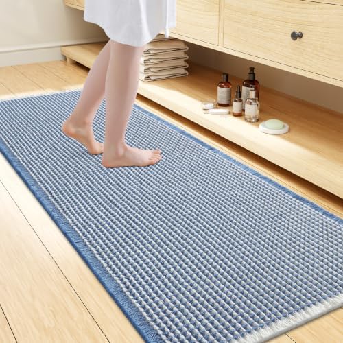 Smiry Waffle Bath Mat 47X24, Soft Absorbent Bathroom Rugs by Smiry