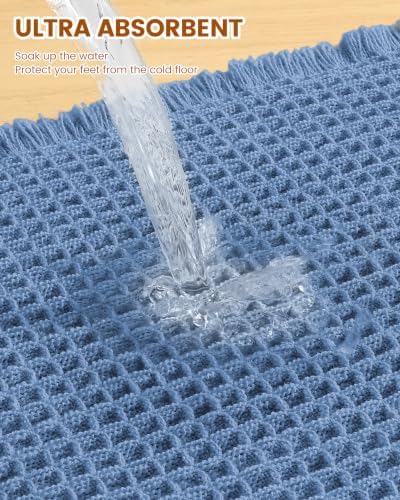 Smiry Waffle Bath Mat 72X16, Extra Soft Absorbent Bathroom Rugs - Image 5