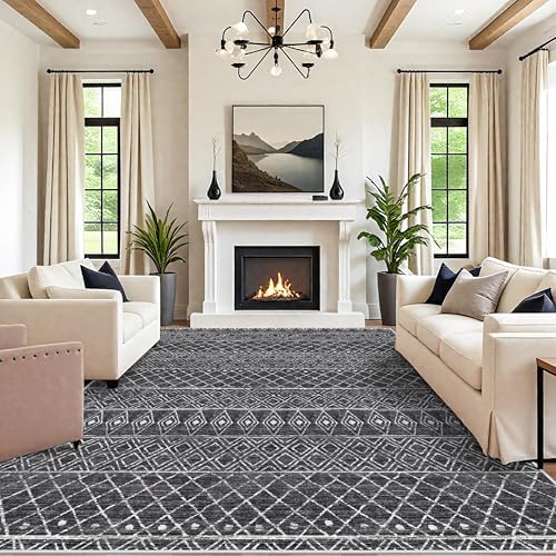 10x12 Modern Moroccan Washable Area Rug - Image 5