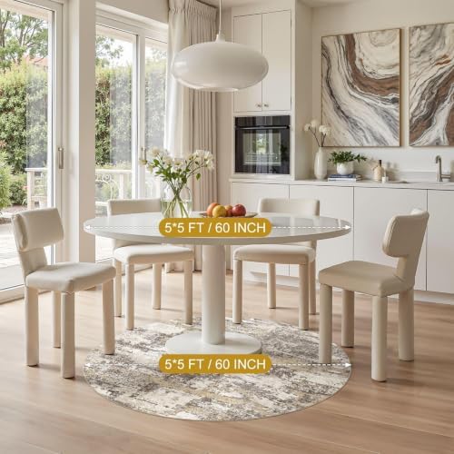 5ft Round Rug, Circle Area Rugs - Image 4