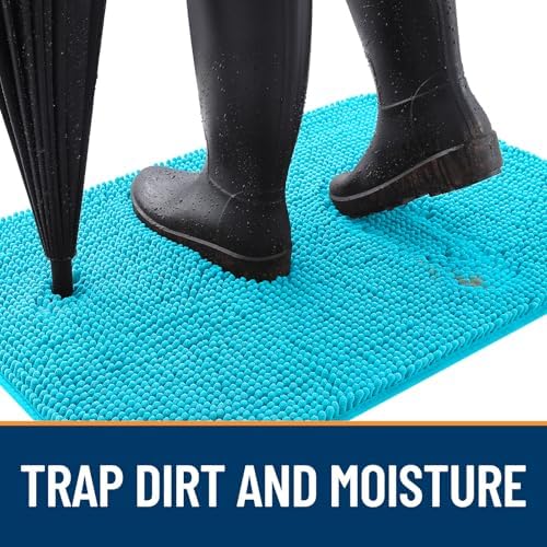 OLANLY Dog Door Mat for Muddy Paws 34x21, Super Absorbent Chenille Mud Mat - Image 2