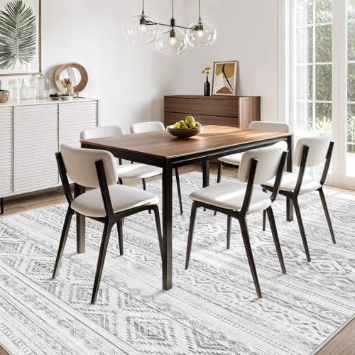 cotiled Boho 9x12 Area Rug for Living Room: Large Moroccan Washable Rug - Image 7