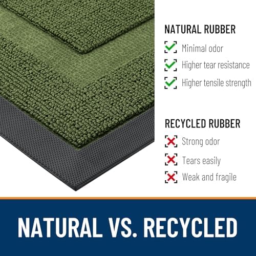 OLANLY Front Door Mat Outside 47x23, All-Season Heavy-Duty Rubber Doormat - Image 3