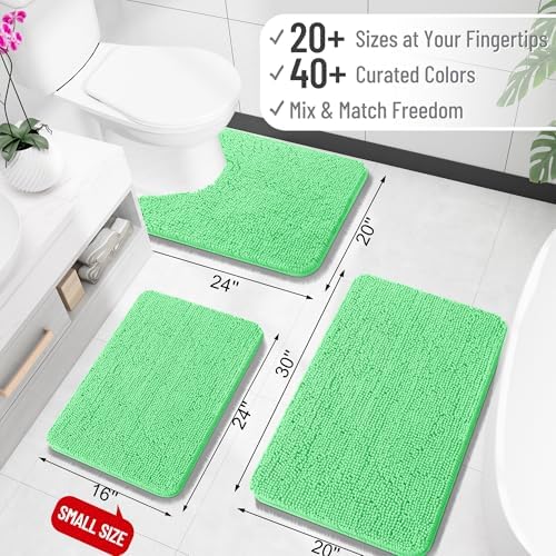 OLANLY Large Bathroom Rugs 59x35, Extra Soft Absorbent Chenille Bath Rugs - Image 2