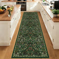 3x10 Floral Runner Rug for Hallway Washable Kitchen Runner Rug by NakedCloud