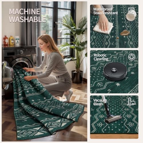 SERISSA 2x5 Washable Non-Slip Boho Runner Rug - Image 3