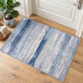 KOZYFLY Abstract Rugs for Entryway 2x3 Washable Area Rug Blue/Grey/Beige by KOZYFLY