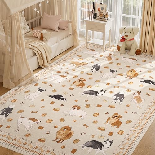 DUKINO 8x10 Area Rug, Washable Dog Rugs - Image 3