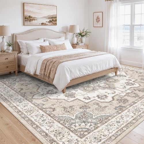 11x11 Living Room Square Rug: Washable Non Slip Stain Resistant Area Rug - Image 2