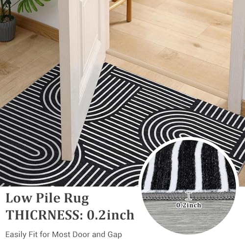 ROYHOME Modern 6ft Round Washable Rug - Image 6