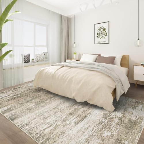 Washable Rug 6x9 Area Rugs for Living Room: Neutral Soft Rug Abstract Non Slip - Image 6