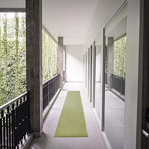 Nourison Home Nourison Essentials Green 2'2" x 20' Area Rug - Image 2