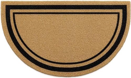 OLANLY Half Circle Door Mat 30x17, Low Profile Doormat by OLANLY
