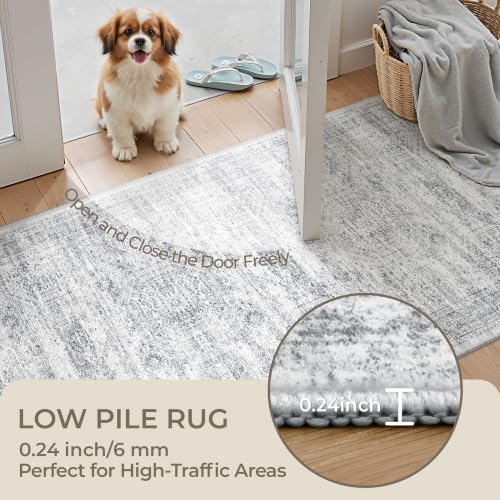 2x3 Half Circle Rug, Small Washable Entryway Rug - Image 6