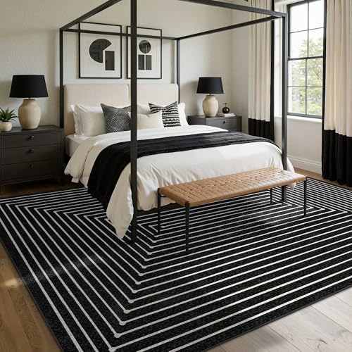 10x14 Area Rug for Living Room Modern Large Washable Rug - Image 4