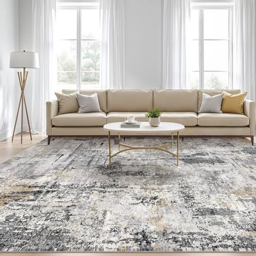 LOONGRUG 7x10 Area Rug Washable Large Neutral Modern Living Room Rugs - Image 5