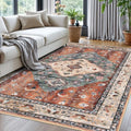 KOZYFLY Boho Area Rug 5x7 Ft Thin Rugs by KOZYFLY