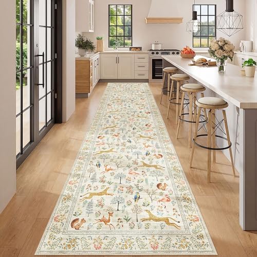 DUKINO 3x12 Runner Rug for Hallway, Washable Animal Rug for Kitchen - Image 3