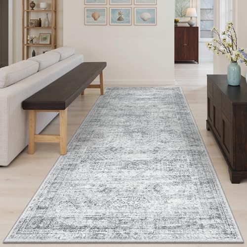 Soalmost Washable Hallway Runner Rug 4x8 Kitchen Entry Rugs Non-Slip - Image 2