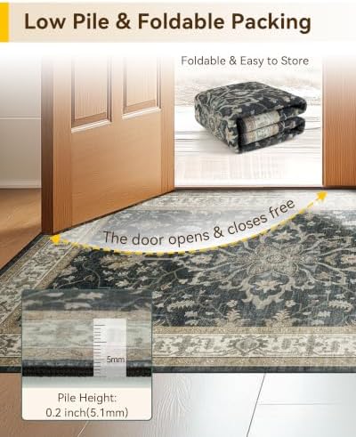 RELEANY Washable Area Rug, Runner 2'6"x14' - Image 5