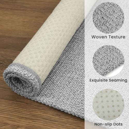 EARTHALL Washable Runner Rug, Non Slip Kitchen Rug, 2x7 Ft, Heather Gray - Image 5
