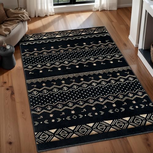 SERISSA 3x5 Washable Non-Slip Boho Area Rug by SERISSAHomeDecorCollection