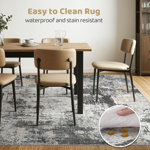 LOONGRUG 8x10 Area Rugs Washable Large Neutral Modern Living Room Rug - Image 6