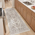 befbee 2x6 Hallway Runner Rug Non Slip Washable Kitchen Rugs Brown by Befbee