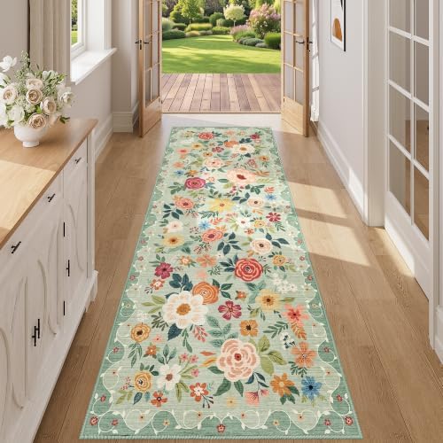 DUKINO 3x8 Kitchen Runner Rug, Washable Rug by DUKINO