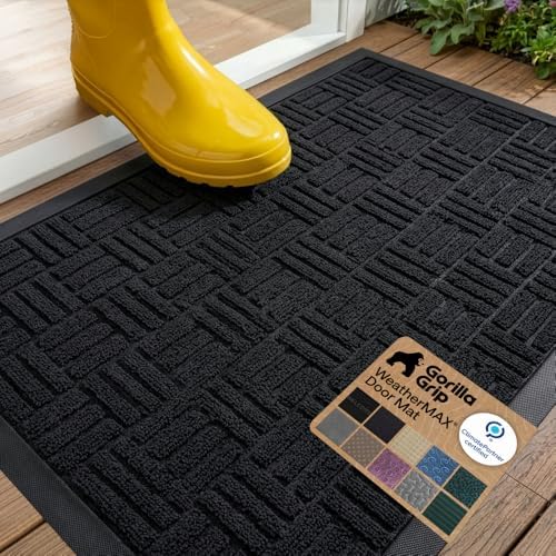 GORILLA GRIP WeatherMAX Door Mat, Indoor Outdoor Use by GorillaGrip