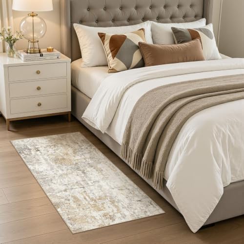 LOONGRUG Runner Rug 2x4 Washable Non-Slip Neutral Modern Abstract Rug - Image 4