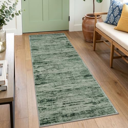 Lansny Modern Abstract Washable 2x5 Runner Rug Non Slip Kitchen Rugs - Image 3