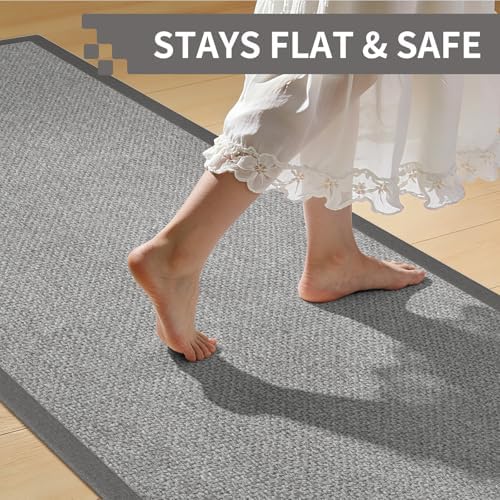 YDKGL Entryway Area Rug Hallway Kitchen Runners Non Slip Mat Grey 3x5 ft - Image 4