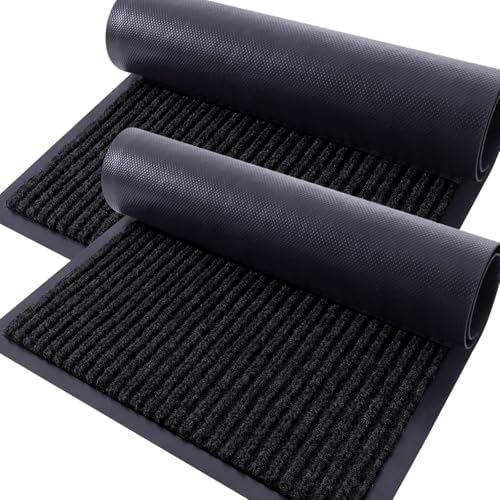 OLANLY 2-Pack Front Door Mats 33x21, Waterproof Heavy-Duty Doormats by OLANLY