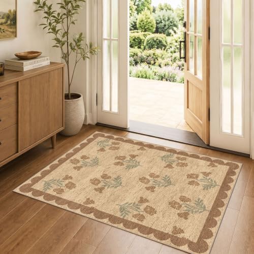 3x4 Floral Entry Rug by Othilic