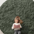 OLANLY Olive Green Round Rugs for Bedroom by OLANLY