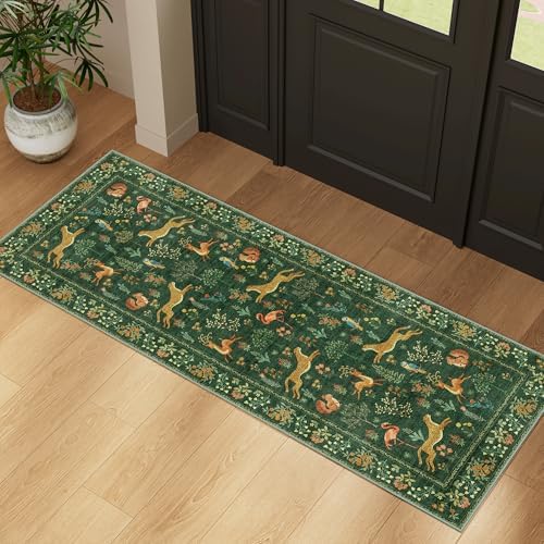 DUKINO 2x5 Rug for Hallway, Washable Animal Runner Rug Non Slip - Image 3