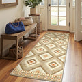 Area Rug 2x6 Rug Machine Washable Non-Slip Low Pile Print Pattern Western Rug by BESTSWEETIE