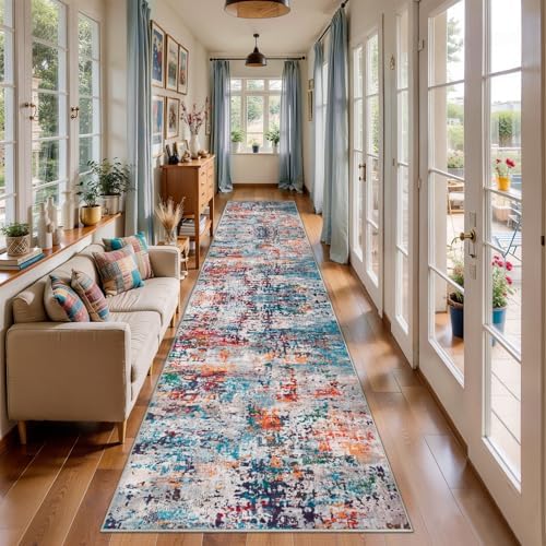 Tangsoo Abstract 2.6x8 Washable Runner Rug by Tangsoo