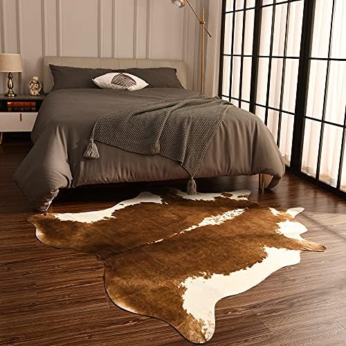 BENRON Faux Cowhide Rug, Cow Print Rug - Image 3