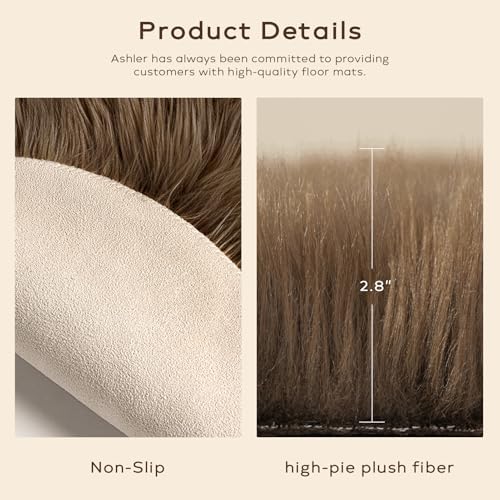 Ashler Faux Fur Rug, Fluffy Shaggy Area Rug, Ultra Soft 2 x 3 Feet Sheepskin Fur - Image 6