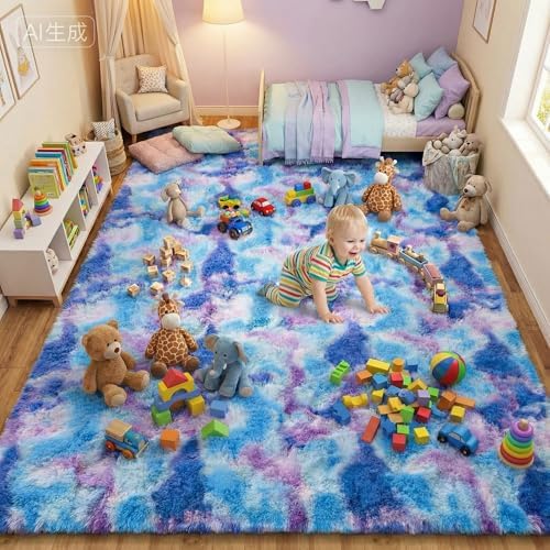 AROGAN Fluffy 8x10 Area Rugs Kids Bedroom - Image 6