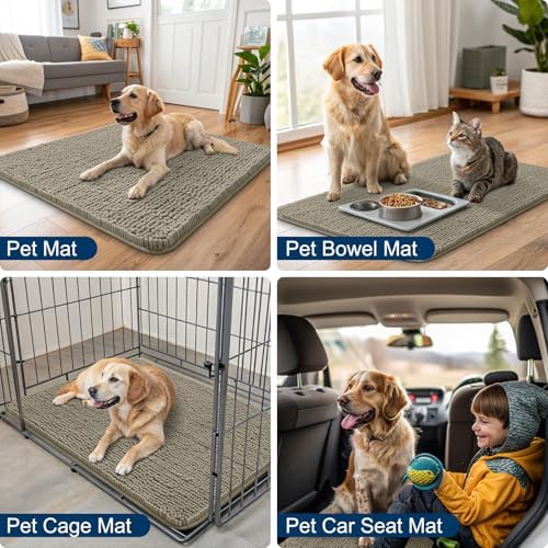 Smiry Dog Door Mat for Muddy Paws 30x20, Absorbs Moisture and Dirt Doormat - Image 6