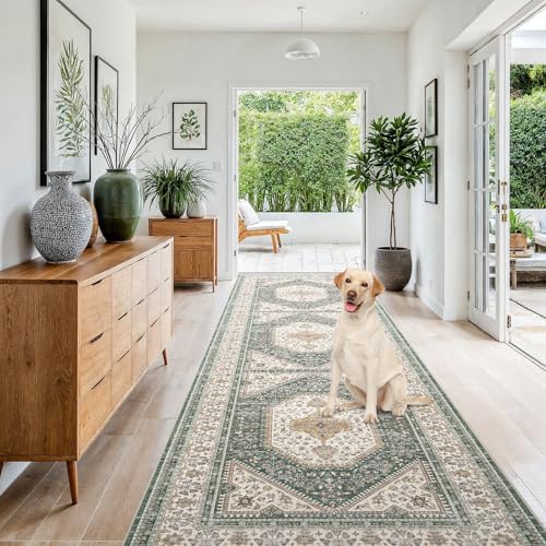 4x10 Washable Hallway Runner Rug by Puino