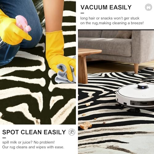BENRON Small Zebra Rug, Animal Print Rug - Image 7