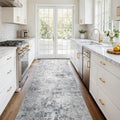 3x8 Washable Runner Rug: Modern Abstract Carpet by Puino