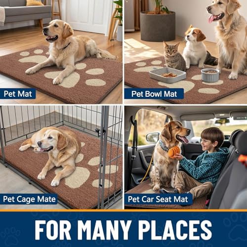 Smiry Dog Door Mat for Muddy Paws, Absorbs Moisture and Dirt, 30x20 Inches - Image 7