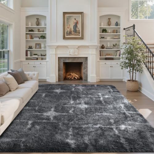 Area Rugs for Living Room 8x10 Feet, Soft Fluffy Shagg Plush Bedroom Rug - Image 2